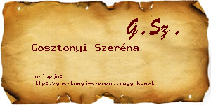 Gosztonyi Szeréna névjegykártya